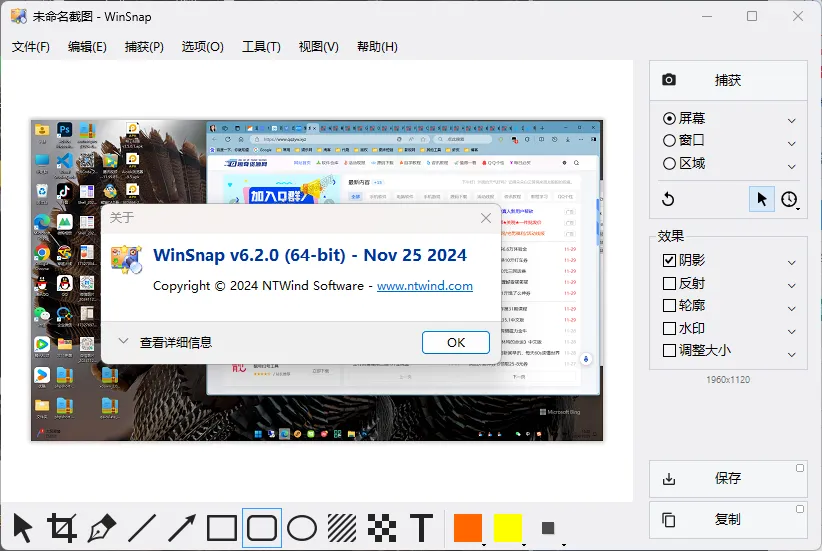 截图神器 WinSnap v6.3.1绿色版